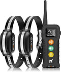 PERPETUAL No Shock Dog Vibration Collar for 2 Dogs, 3300FT Long Range, Waterproof Training Collar with 9 Beep & Vibration Modes, Black, 5-120 lbs