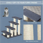 Sturdy 4-Tier Cat Tree with Soft Plush Platforms, Sisal-Wrapped Scratching Posts and Cozy Condo for Indoor Feline Play and Rest