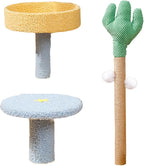 Cat Tree for Indoor Cats,Cactus Cat Climber Stand - Interactive Cat Tree Playhouse, Removable Cat Climber Stand with Space, Scratching Posts, Balls for Small Large Cats