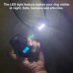Educator FOB 300 Yard Dog Training Collar with Remote and Finger Button, Humane Stimulation, Pavlovian Tone, Waterproof, Odorproof Biothane Collar, Night Light, Rechargeable, 1 Dog (USA Only), Black