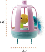 Catstages Two-in-One Chirping Bird Cat Toy with Ball Track for Corrugate Cat Scratcher, Engages Hunting Instincts, Purple