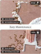 Pet Feeding Mat-Absorbent Dog Mat for Food and Water Bowl-No Stains Quick Dry Water Dispenser Mat-Dog Accessories Pet Supplies-Bowl for Messy Drinkers（Dusty Pink,16"x24"