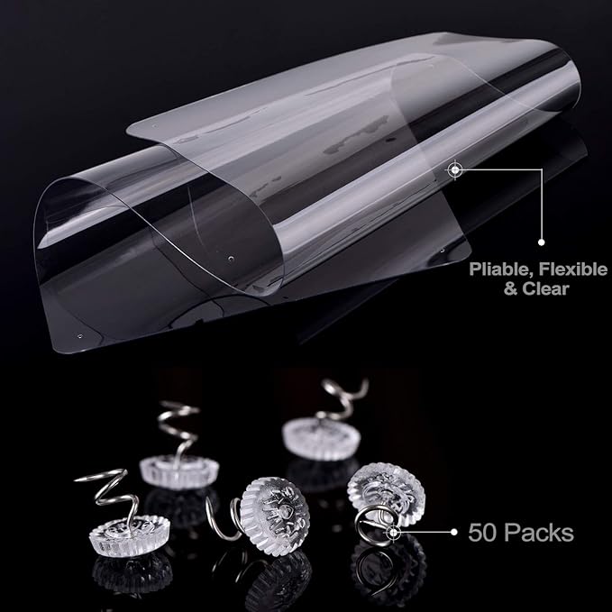 In hand Furniture Scratch Guards, 6PCS X-Large Premium Flexible Vinyl Cat Couch Protector Guards with Pins No Adhesive for Protecting Your Upholstered Furniture, Cat Scratch Deterrent Pad