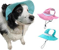 Dog Hat with Ear Hole for Large Dog Sunscreen Summer Bucket Hats Cat Suncare Cooling Outdoor Hat Sun Protection Pet Caps (Blue, X-Large)