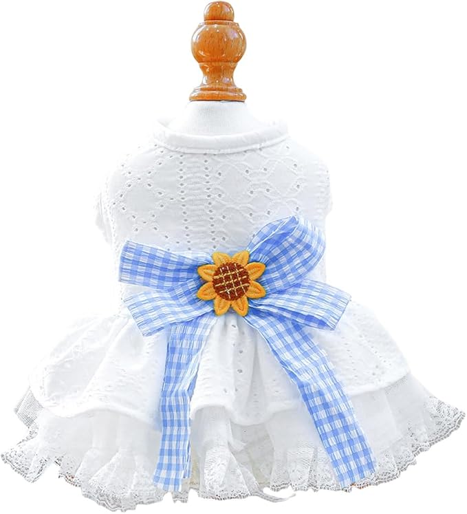 Furbabycare® Elegant Sweet Fashion Puppy Dog Blingbling Princess Skirt Pet Dog Lace Cake Camisole Tutu Dress K-White X-Small