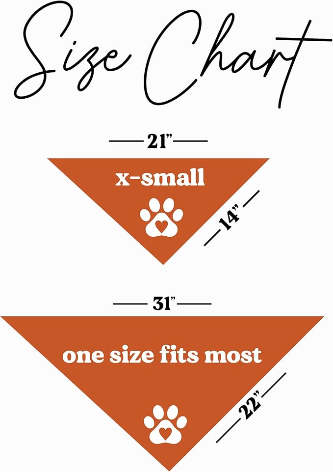 Workout Buddy Dog Bandana | 100% Cotton Adjustable Triangle | Made in USA | Workout | Sports | Gym | Dark Orange, One Size (1095)