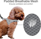 Plutus Pet No Pull Dog Harness with Breathable Mesh Padded, Adjustable Reflective Escape Proof Dog Harness, Quick Fit Dog Vest Harness for Small Medium Large Dogs(XXS, Gray)