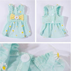 Flowers Elegant Princess Small Dog Dress Spring Summer Dog Dresses Girls Puppy Lightweight Pet Dresses