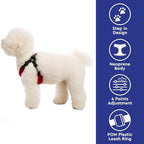 Gooby Escape Free Sport Harness - Red, Small - No Choke Step-in Patented Neoprene Dog Harness with Four-Point Adjustment for Small to Medium Dogs
