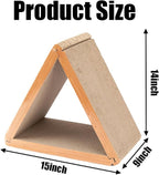 3-Sided Vertical Foldable Cat Scratching Post - Triangle Cat Scratcher Board, Multiple Angle Scratch Pad with 6 Usable Sides, Recyclable Cardboard for Indoor Cats