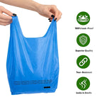 Baby Disposable Diaper Sacks (500 ct.) Fresh Baby Powder Scented Bulk Easy-Tie Diaper Sacks Nursery Trash Bags Dog Poop Bags Cat Litter Waste Bags Sanitary Pads Disposal Bags (500 Bags, Blue)