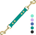 PetBonus Dog Collar Safety Clip, Waterproof Backup Safety Strap for Dog Harness to Prong Collar, Odor Proof Double Ended Clasp Leash Connector for Training Walking (Green)