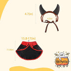 2-Pc Pet Halloween Party Costume-Puppy Party Adjustable Hats with Cool Cape Soft Costume Accessory for Small Medium Dogs and Cats