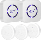 EverNary Dog Door Bell,Smart Dog Bells to Go Outside,Doorbell for Potty Training,Communication Bell for Puppies with 3 Waterproof Touch Buttons & 2 Receiver