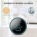Comsmart Smart Wireless Dog Door Bell, Doggie Doorbell for Pet Potty Training Communication Go Outside Press Button with 38 Melodies 4 Volume Levels LED Flash (1 Receiver & 2 Transmitter), Black