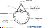 Herm Sprenger Ultra-Plus Prong Swivel Ring Stainless Steel Micro Training Dog Collar | Assembly Chain Training Collar for Smaller Dogs | Made in Germany - (1.5 mm, (Neck Size Upto 9.5"))