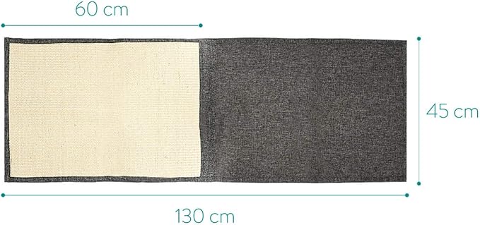 Navaris Cat Scratch Mat Sofa Protector - Natural Sisal Furniture Protector Scratching Pad for Cats - Scratch Carpet for Bed, Chair
