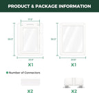 FXW AuraSpace Acrylic Indoor Dog Playpen for Small and Medium Dogs, 30 inch, 2 Panels, Includes 1 Gate & 1 Panel, White