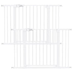 Babelio Baby Gate, 29-48 Inch Auto Close Pet Gate PressGuard P7, Easy Install Pressure-Mounted Safety Gate, Extra Wide Pet Gate for Stairs and Doorways, 2 Pack White