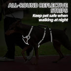 PUPTECK Escape Proof Dog Harness with Padded Handle, No Pull Pet Vest Harness Durable Reflective for Medium Large Dogs Walking Training and Running, Moccasin, M