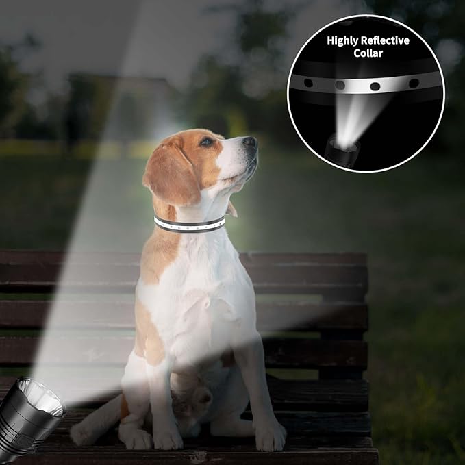 PaiPaitek Shock Collar Replacement Strap 2-Pack - Compatible with Jugbow, Bousnic, Slopehill 3/4 Inch Adjustable TPU Collar for Dogs | Waterproof & Reflective Design for Training, Walking