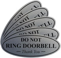 All Quality Oval DO NOT Ring DOORBELL Thank You Sign - Silver Medium 5 Pack
