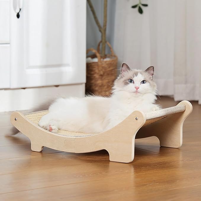 Cat Scratcher Sisal Cat Scratching Bed 19.6 inches Cat Scratch Chair Hammock Lounge Cat Scratcher for Indoor Cats Scratching Post Lounger