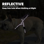 PUPTECK No Pull Dog Harness Small Sized Dog, Adjustable Reflective Pet Vest Harness with Bungee Handle, Escape Proof No Choke Harness for Small Dogs Walking Training, Purple M