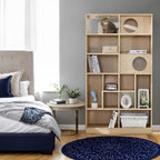 Bookcase Wooden Cat Tree, Natural Bookshelf Indoor Cat House Pet Furniture, Display Case with Storage, Cat Litter Box Enclosure Climbing Shelf