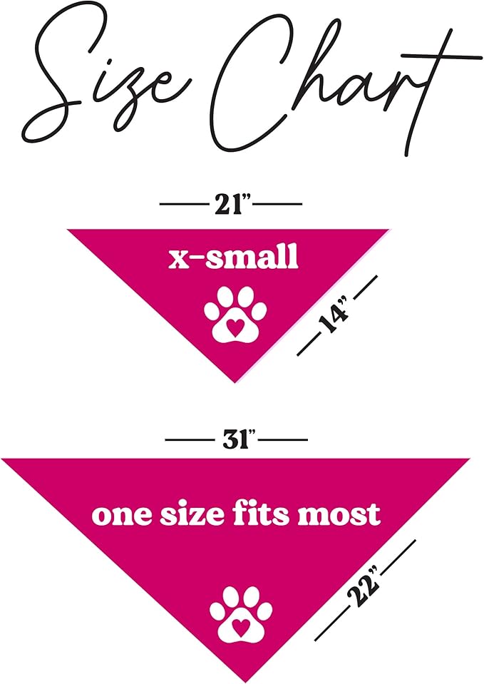 Workout Buddy Dog Bandana | 100% Cotton Adjustable Triangle | Made in USA | Workout | Sports | Gym | Hot Pink, One Size (1095)