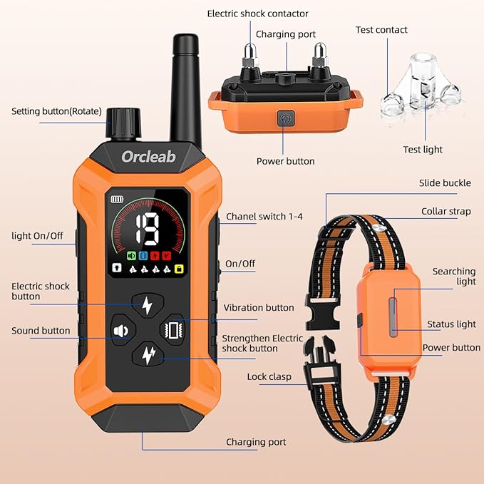 Shock Collar with Remote Control for Dogs, 3 Pack (5–150Lbs), 4400FT, IP67 Waterproof Collar 5 Training Modes with Light, Shock Collars for 3 Dogs E-Collars for Small Medium Large Dogs