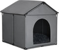 Medium Dog House Soft Indoor (Int 26x24x20in/Ext 28x26x28in) for Beagle, Shiba Inu, Boston Terrier, Cocker Spaniel, Medium Pet House with Soft Cushion, Oxford Fabric, Gray
