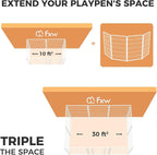 FXW Homeplus Unleashed Indoor Dog Playpen - Stress-Free and Safe Play, Heavy Duty 45 Inch 4 Panels Dog Pen for Large Dogs, White│Patented