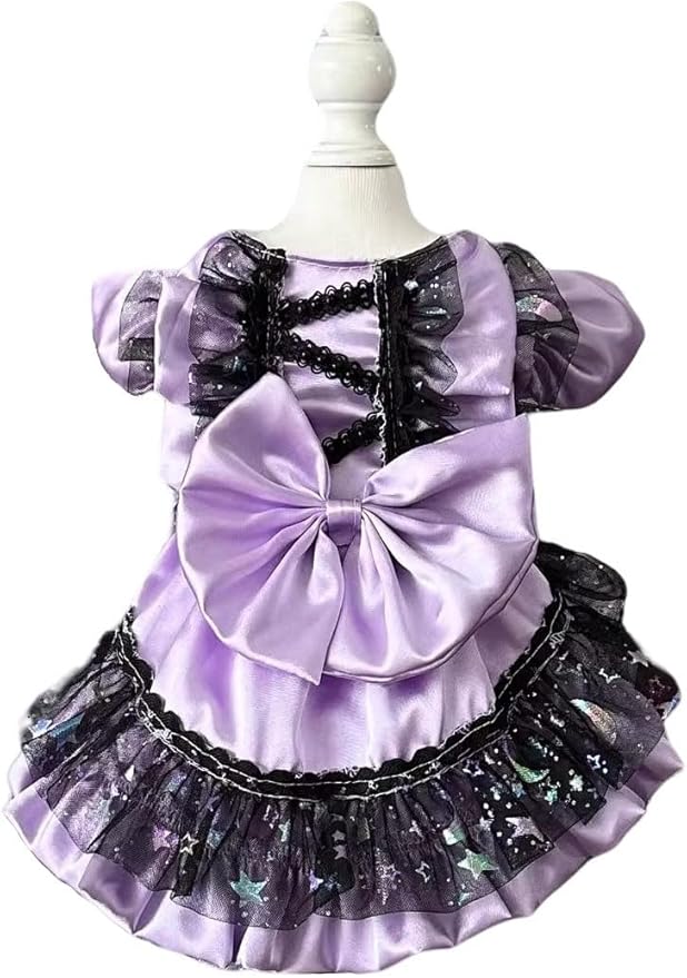 Furbabycare® Elegant Sweet Fashion Puppy Dog Blingbling Princess Skirt Pet Dog Lace Cake Camisole Tutu Dress D-Purple XLL