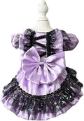 Furbabycare® Elegant Sweet Fashion Puppy Dog Blingbling Princess Skirt Pet Dog Lace Cake Camisole Tutu Dress D-Purple XLL
