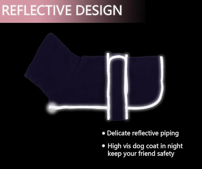 Geyecete Dachshund Sweaters for Dogs Jacket,Dachshund Coat Perfect Dog Winter Coat with Padded Fleece Lining,high Collar,Dog Snowsuit-Purple-M