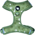 Haminway No-Pull Dog Harness for Medium Dogs – Reflective, Breathable Vest with Adjustable Chest & Neck Straps – Easy to Wear, Anti-Choke Harness for Safer Walks (Green, Size Medium)