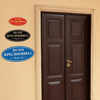 All Quality Oval DO NOT Ring DOORBELL Thank You Sign - Red/Yellow Medium 1 Pack