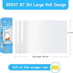 Door Scratch Protector Door Dog Scratch Protector Dog Scratch Door Guard Pet Scratch Door Protector Couch Protector from Cat Claws Clear(7.9inch×393.7inch)