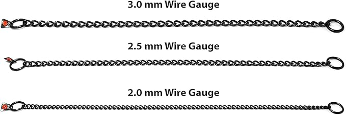 Herm Sprenger Black Stainless Steel Choke Dog Training Collar No-Pull Slip Chain for Small Medium Large Dogs for Easy Control Show Chain Collar Made in Germany 2mm 26in (65cm)