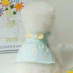Flowers Elegant Princess Small Dog Dress Spring Summer Dog Dresses Girls Puppy Lightweight Pet Dresses