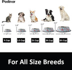Stainless Steel Dog Bowls, Food and Water Non Slip Anti Skid Stackable Pet Puppy Dishes for Small, Medium and Large Dogs (2 Pack)
