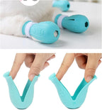 4 Pieces Scratch Cover for Nursing Rehabilitation Cat Boots, Adjustable Bathing Gloves (Green)