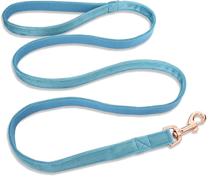 Bubblepup Velvet Dog Collar and Leash Set, Dog Collars for Small Medium Large Dogs Leash for Training & Walking