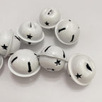 50 Pieces Small Bells for Crafts, 1 Inch Jingle Bells Little Bells for Crafting Dog Training Doorbell Cat Collar Christmas Tree Wedding Decorations (White)
