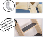 SHENGOCASE Solid Wood Wall Leaning Cat Ladder for Indoor Cats and Small Medium Dog, Stair Step for Window Bed, Wall Climbing Furniture (31.5")