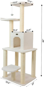 Armarkat B6203 Classic Real Wood Cat Tree, Five Levels With Condo and Two Perches