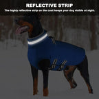 Mklhgty Small Dog Coat with Harness Built-in, Waterproof Reflective Fleece Lined - Warm Windproof Winter Jacket with Back Zipper, Cold Weather Snow Dog Coats - Blue - XS