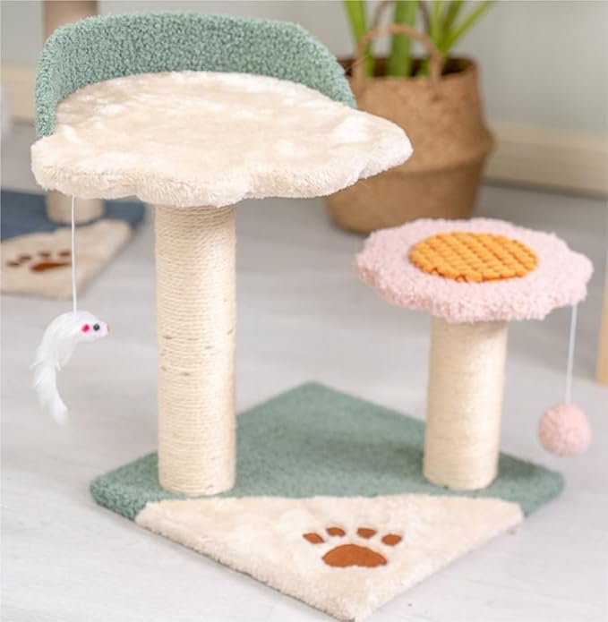 Cat Climbing Tower Large Cat Tree for Indoor Cats Tall Cat Tower with Sisal Scratching Posts and Pads Padded Plush Indoor Cats Tree(A)