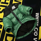 Dog Winter Coat Duck Down Jacket for Small Medium Dogs-Thicken Dog Coat Windbreaker Puppy Winter Clothes for Cold Weather Snowday (Green, Small)